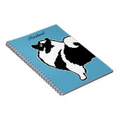 Keeshond Graphics - Niedliche Original Dog Art Notizblock (Rechte Seite)