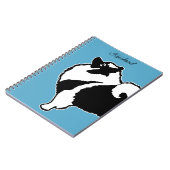 Keeshond Graphics - Niedliche Original Dog Art Notizblock (Linke Seite)