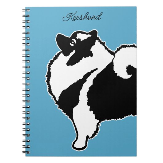 Keeshond Graphics - Niedliche Original Dog Art Notizblock (Vorderseite)