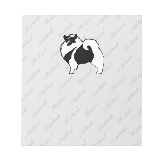 Keeshond Graphics - Niedliche Original Dog Art Notizblock (Vorderseite)