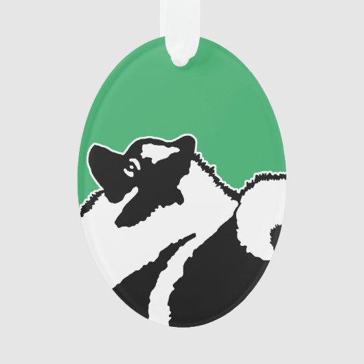 Keeshond Graphics - Niedliche Original Dog Art Ornament (Vorderseite)