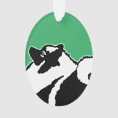 Keeshond Graphics - Niedliche Original Dog Art Ornament (Rückseite)