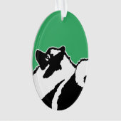 Keeshond Graphics - Niedliche Original Dog Art Ornament (Vorderseite)