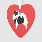 Keeshond Graphics - Niedliche Original Dog Art Ornament (Vorderseite)