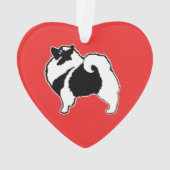 Keeshond Graphics - Niedliche Original Dog Art Ornament (Rückseite)