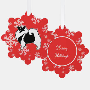 Keeshond Graphics - Niedliche Original Dog Art Ornament Karte