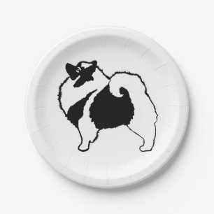 Keeshond Graphics - Niedliche Original Dog Art Pappteller