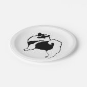 Keeshond Graphics - Niedliche Original Dog Art Pappteller (Schrägansicht)