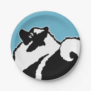 Keeshond Graphics - Niedliche Original Dog Art Pappteller