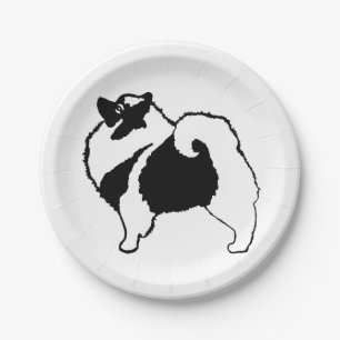 Keeshond Graphics - Niedliche Original Dog Art Pappteller