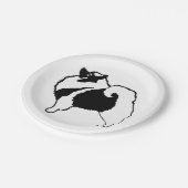 Keeshond Graphics - Niedliche Original Dog Art Pappteller (Schrägansicht)