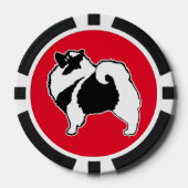Keeshond Graphics - Niedliche Original Dog Art Pokerchips (Vorderseite)