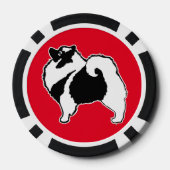 Keeshond Graphics - Niedliche Original Dog Art Pokerchips (Rückseite)