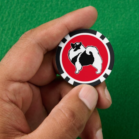 Keeshond Graphics - Niedliche Original Dog Art Pokerchips (Hand)