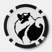Keeshond Graphics - Niedliche Original Dog Art Pokerchips (Rückseite)