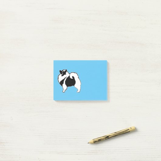 Keeshond Graphics - Niedliche Original Dog Art Post-it Klebezettel (Auf Schreibtisch)