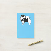 Keeshond Graphics - Niedliche Original Dog Art Post-it Klebezettel (Auf Schreibtisch)