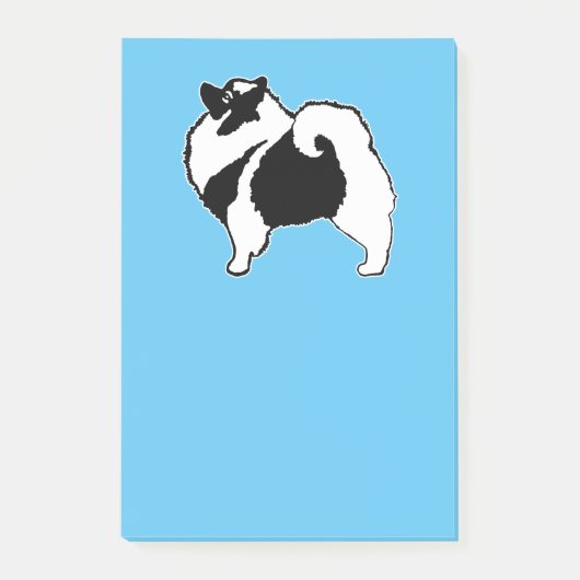 Keeshond Graphics - Niedliche Original Dog Art Post-it Klebezettel (Vorderseite)