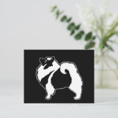 Keeshond Graphics - Niedliche Original Dog Art Postkarte (Stehend Vorderseite)