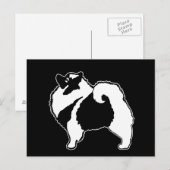 Keeshond Graphics - Niedliche Original Dog Art Postkarte (Vorne/Hinten)