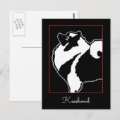 Keeshond Graphics - Niedliche Original Dog Art Postkarte (Vorne/Hinten)