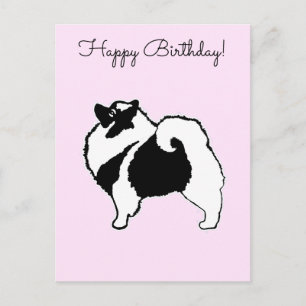 Keeshond Graphics - Niedliche Original Dog Art Postkarte