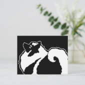 Keeshond Graphics - Niedliche Original Dog Art Postkarte (Stehend Vorderseite)