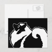 Keeshond Graphics - Niedliche Original Dog Art Postkarte (Vorne/Hinten)