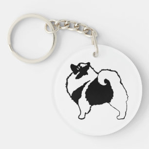 Keeshond Graphics - Niedliche Original Dog Art Schlüsselanhänger