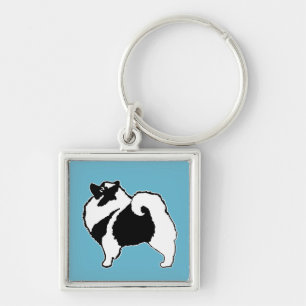 Keeshond Graphics - Niedliche Original Dog Art Schlüsselanhänger