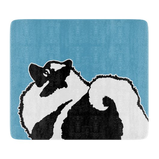 Keeshond Graphics - Niedliche Original Dog Art Schneidebrett (Vorderseite)