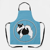 Keeshond Graphics - Niedliche Original Dog Art Schürze (Vorderseite)