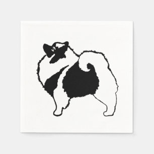 Keeshond Graphics - Niedliche Original Dog Art Serviette