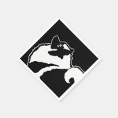 Keeshond Graphics - Niedliche Original Dog Art Serviette (Ecke)