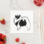 Keeshond Graphics - Niedliche Original Dog Art Serviette (Beispiel)