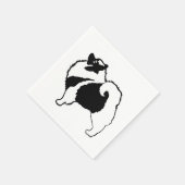 Keeshond Graphics - Niedliche Original Dog Art Serviette (Ecke)