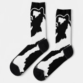Keeshond Graphics - Niedliche Original Dog Art Socken (Linkes Detail)