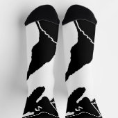 Keeshond Graphics - Niedliche Original Dog Art Socken (Oben)