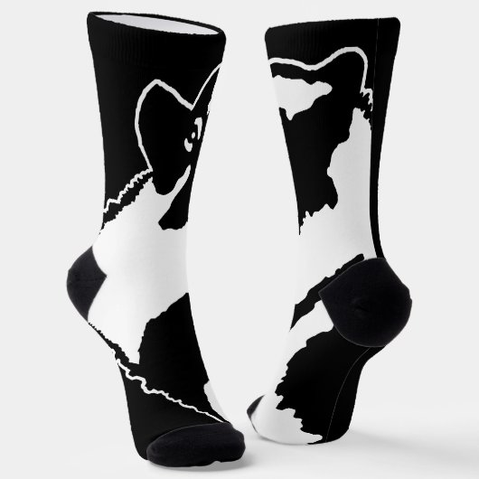 Keeshond Graphics - Niedliche Original Dog Art Socken (Gewinkelt)