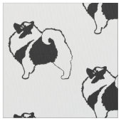 Keeshond Graphics - Niedliche Original Dog Art Stoff (Nahaufnahme)