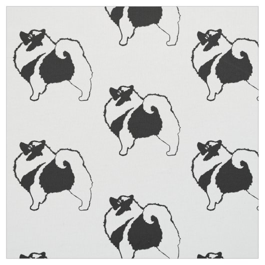 Keeshond Graphics - Niedliche Original Dog Art Stoff (Muster)