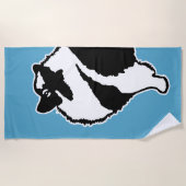 Keeshond Graphics - Niedliche Original Dog Art Strandtuch (Vorderseite)