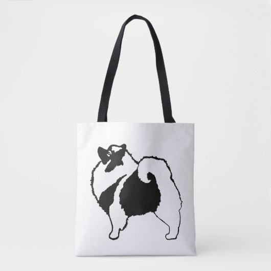 Keeshond Graphics - Niedliche Original Dog Art Tasche (Vorderseite)