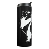 Keeshond Graphics - Niedliche Original Dog Art Thermosbecher (Nach links gedreht)