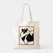 Keeshond Graphics - Niedliche Original Dog Art Tragetasche (Rückseite)