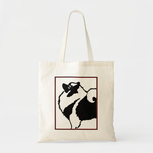Keeshond Graphics - Niedliche Original Dog Art Tragetasche (Vorne)