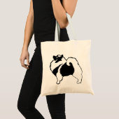 Keeshond Graphics - Niedliche Original Dog Art Tragetasche (Vorderseite (Produkt))