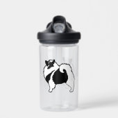 Keeshond Graphics - Niedliche Original Dog Art Trinkflasche (Vorne)