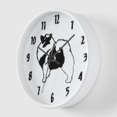 Keeshond Graphics - Niedliche Original Dog Art Uhr (Winkel)