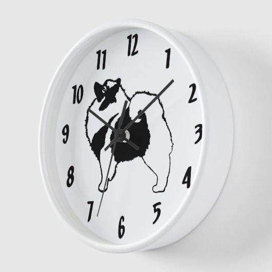Keeshond Graphics - Niedliche Original Dog Art Uhr (Winkel)